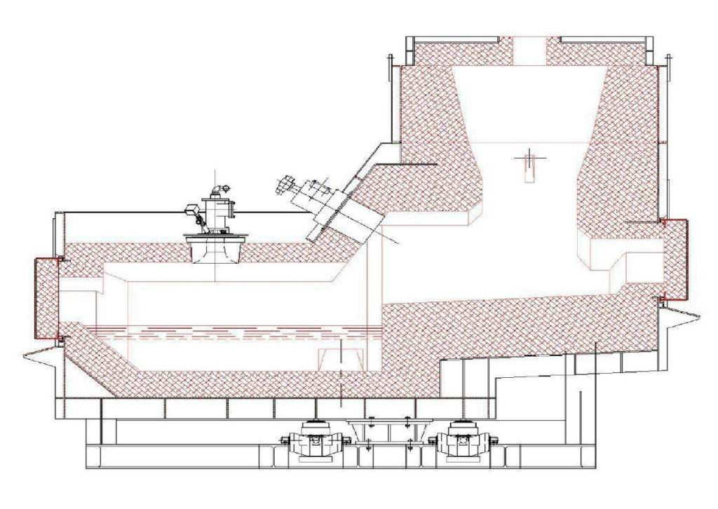 Вид печи в разрезе
