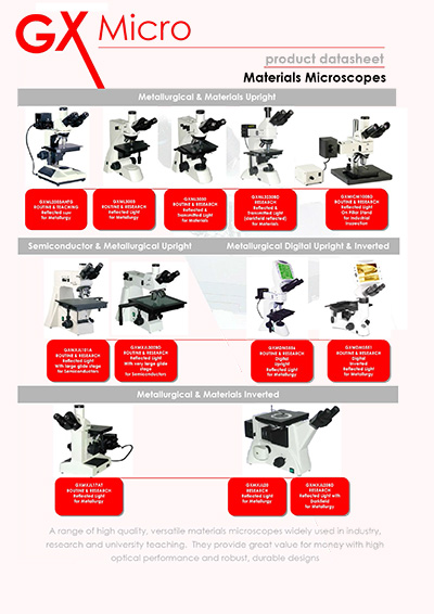Каталог «Металлографические микроскопы GXMicro»